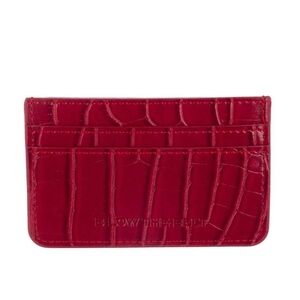 B-LOW THE BELT Red Croc Embossed Card Holder ❤️